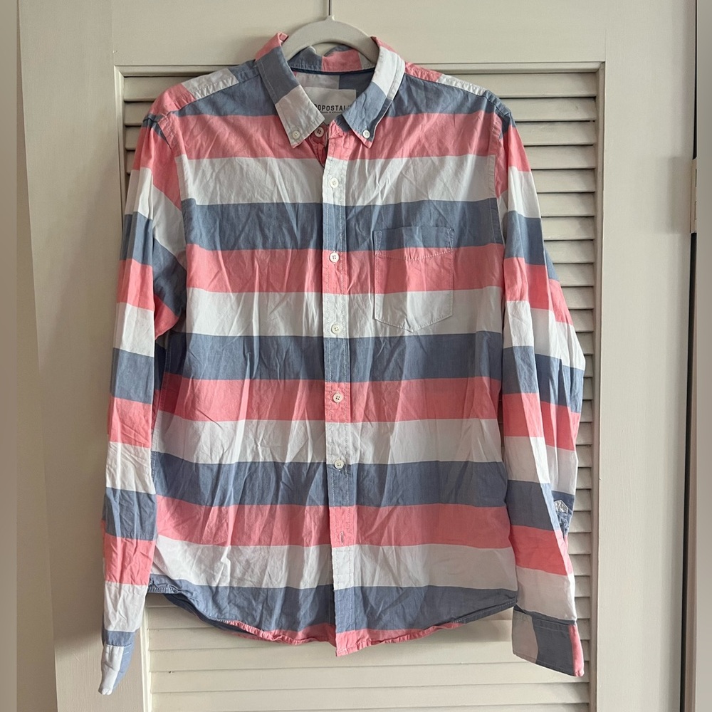 Aeropostale shirt long sleeves. Pink, blue and white